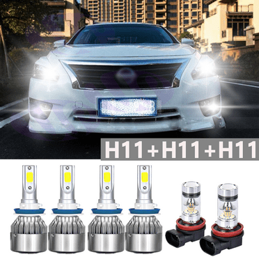 For 2007-2018 Nissan Altima Frontier Rogue H11 CREE LED Headlight Bulbs 6000K